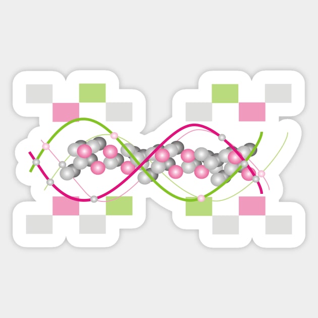 Molecular  Helix Sticker by Sash8140